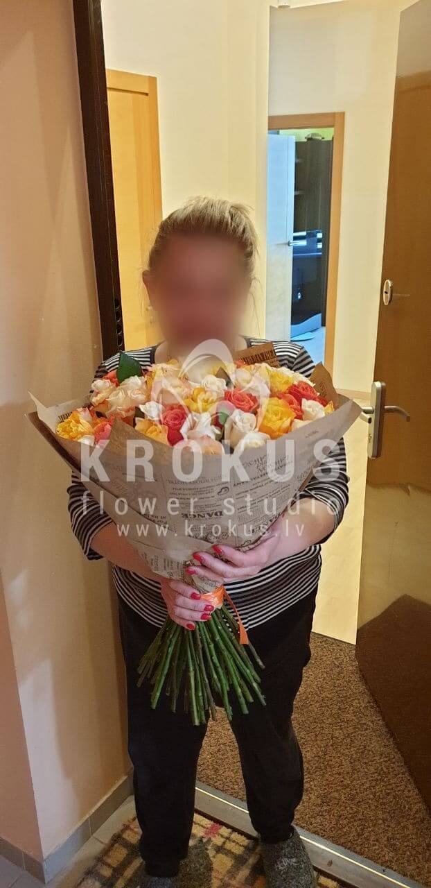Deliver flowers to Baloži (pink roseswhite rosesorange rosesyellow rosesred roses)