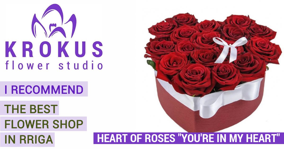 Table flower arrangement "Heart of roses You're in my heart ", order