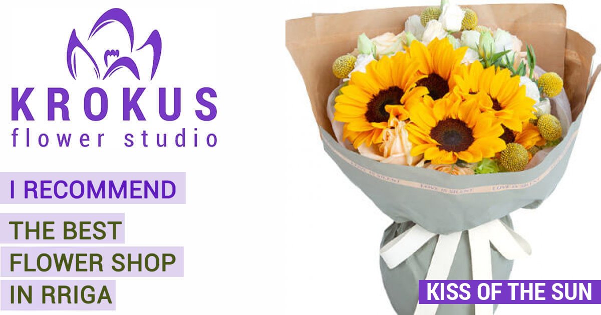 Kiss of the sun is the best bouquets with delivery in Riga and across