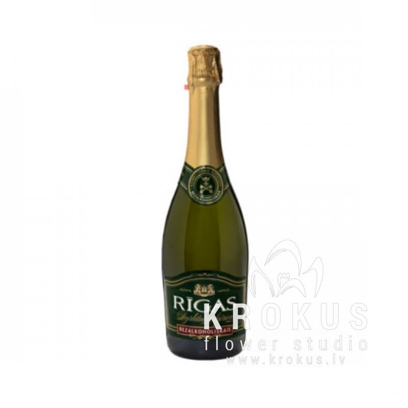 Gift Riga alcoholfree champagne and any fresh flowers with delivery in Riga in our online
