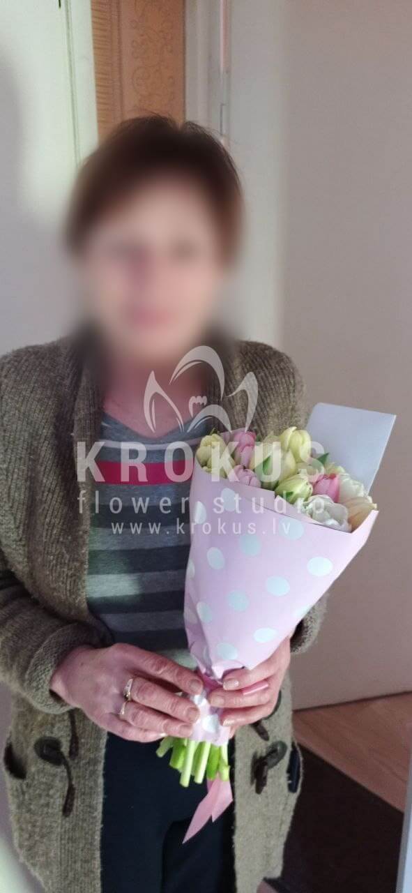 Доставка цветов в город Рига (тюльпаныпионовидные тюльпаны)