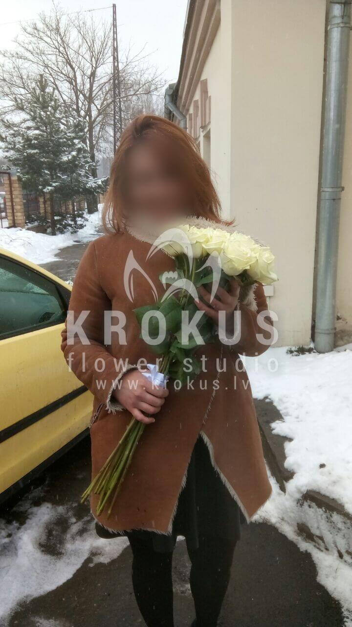 Deliver flowers to Rīga (white roses)