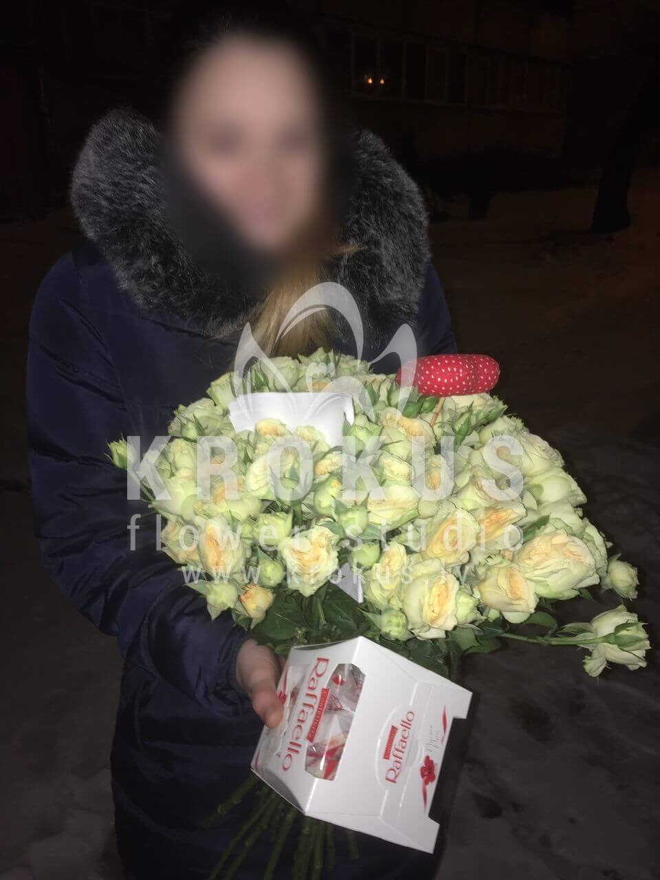 Доставка цветов в город Рига (розовые розы)