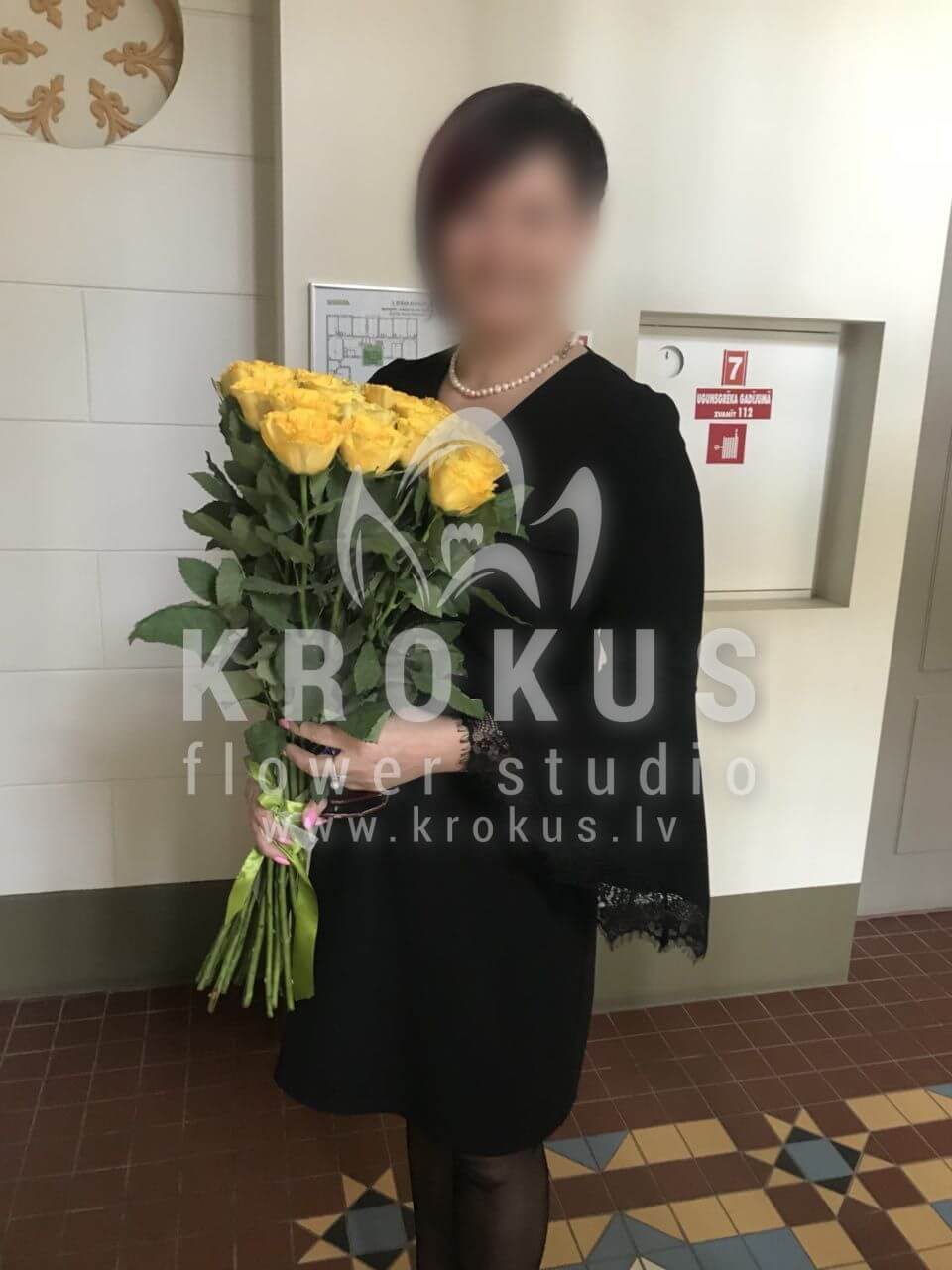 Deliver flowers to Rīga (yellow roses)