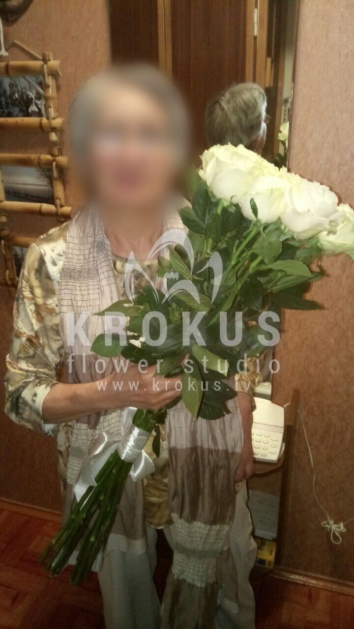 Deliver flowers to Rīga (white roses)