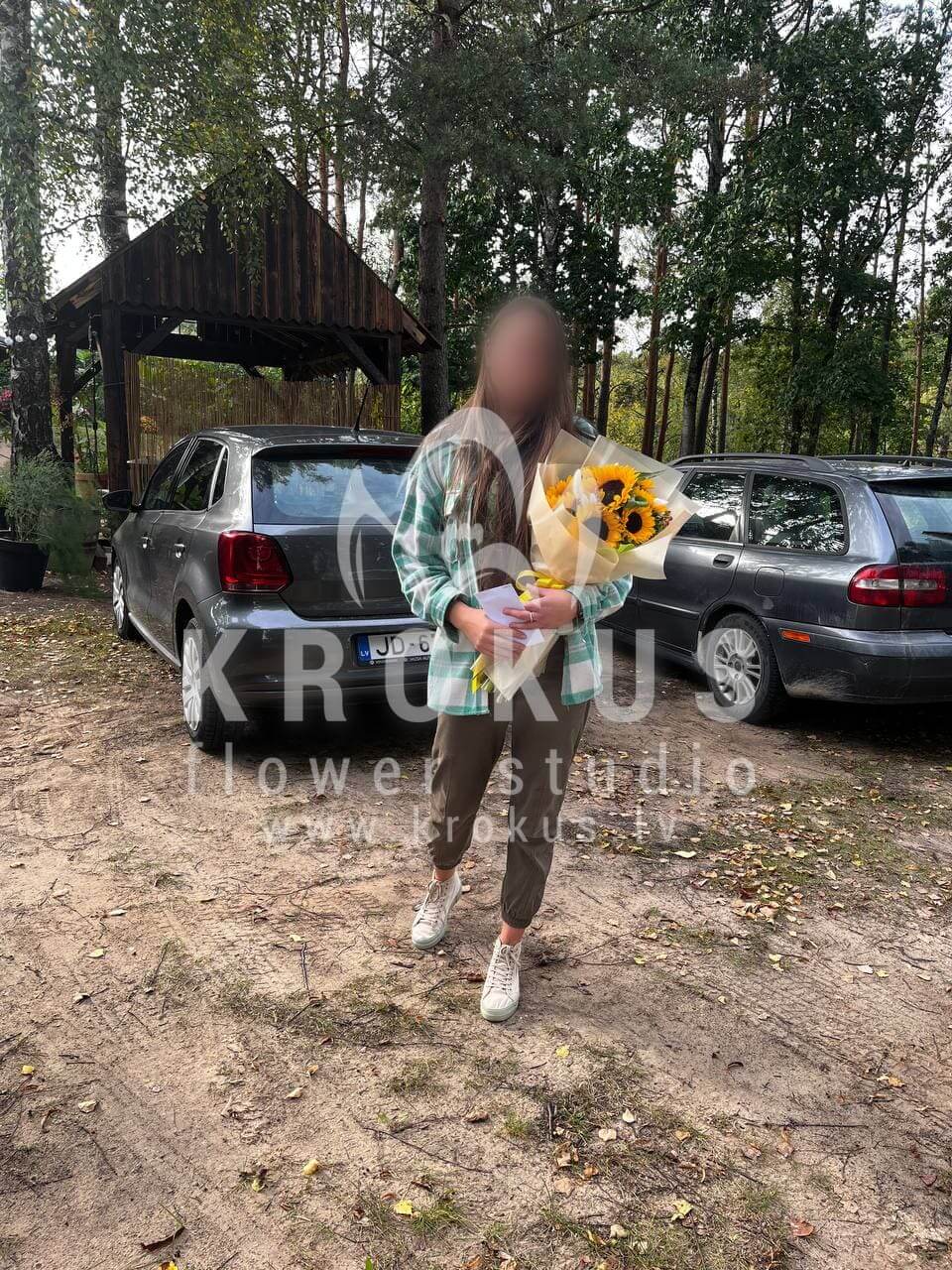 Deliver flowers to Upesciems (sunflowershypericumveronica)