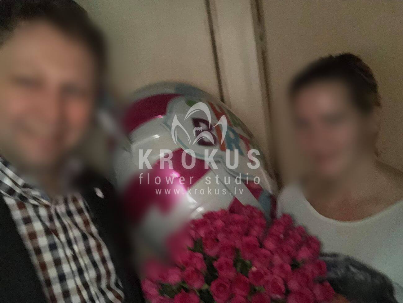 Доставка цветов в город Zlēkas (розовые розы)