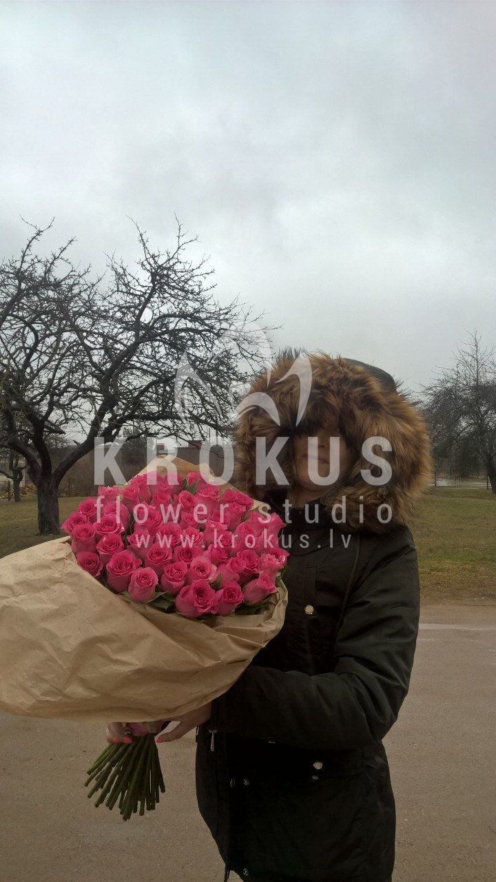 Ziedu piegāde Latvia Alsunga (rozā rozes)