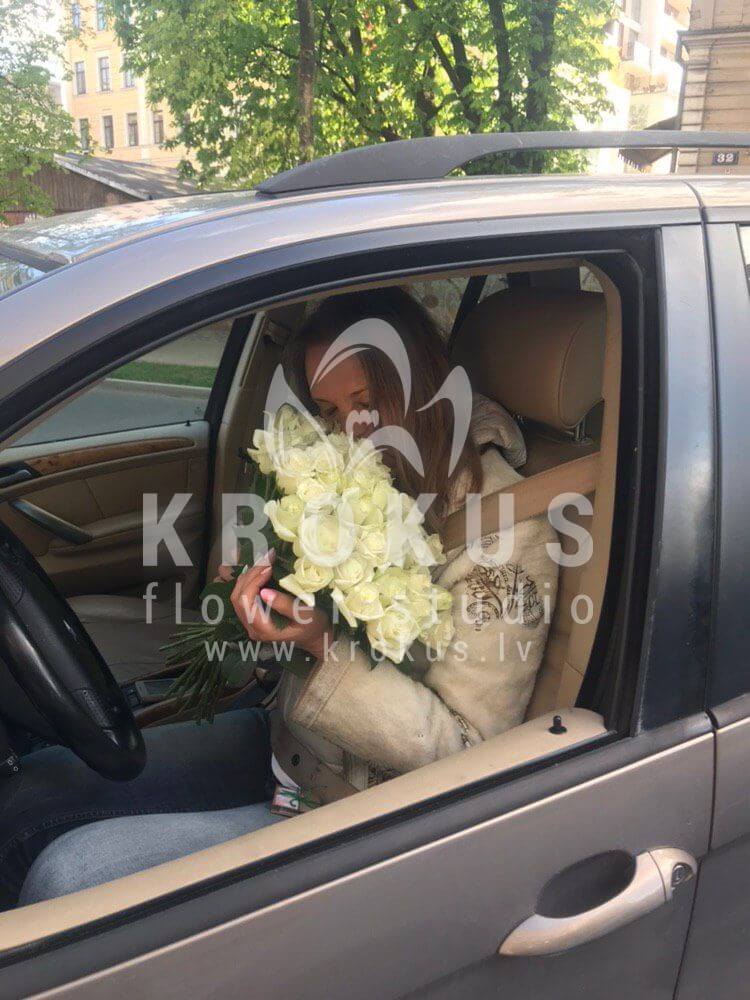 Deliver flowers to Rīga (white roses)