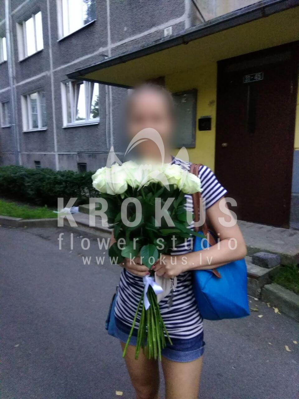 Deliver flowers to Rīga (white roses)