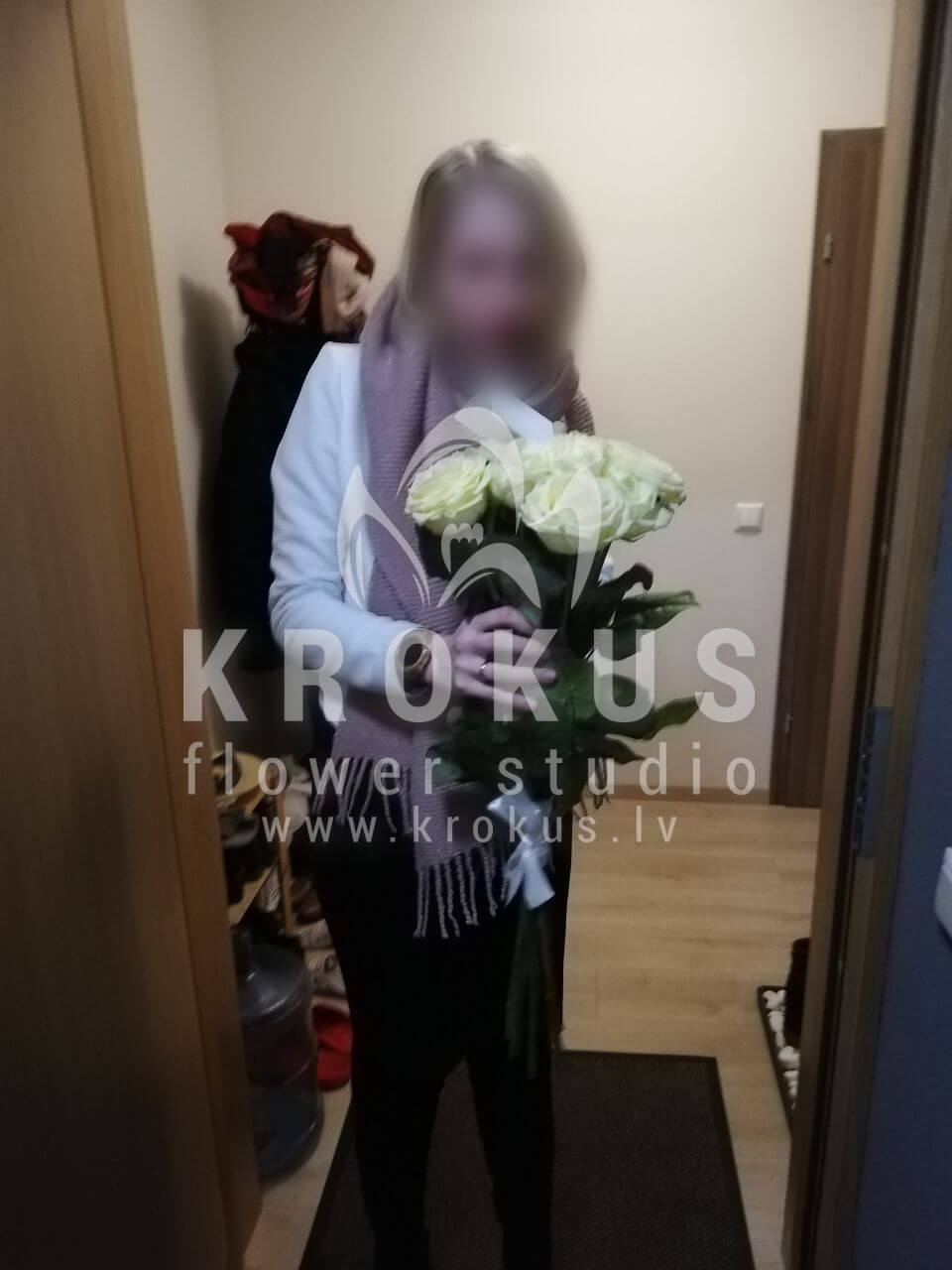 Deliver flowers to Rīga (white roses)