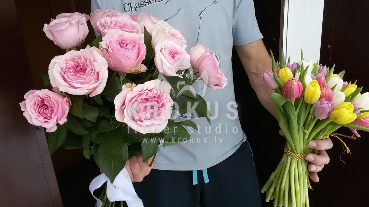 Доставка цветов в город Latvia (пионовидные тюльпаныпионы)