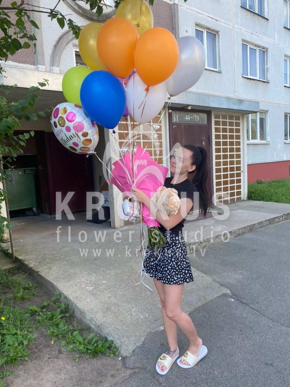 Deliver flowers to Rīga (pink roses)