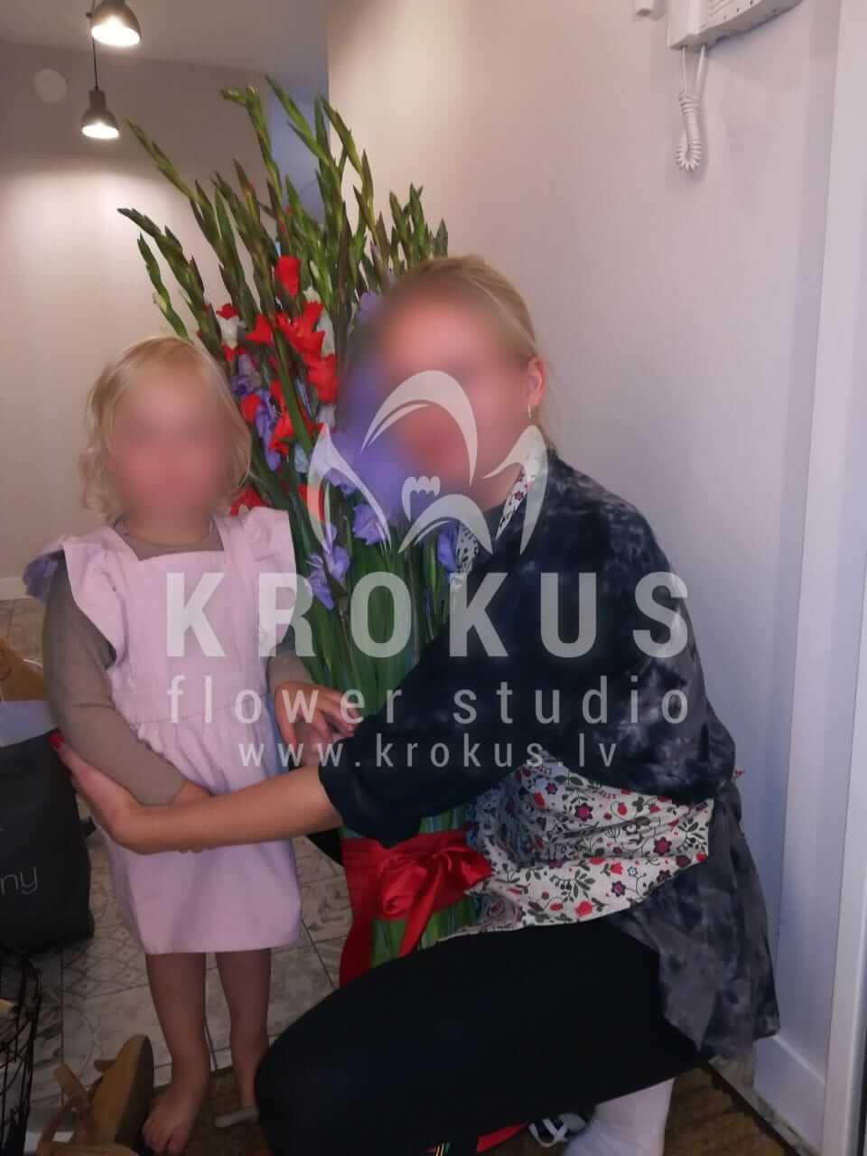 Доставка цветов в город Рига (гладиолусы)