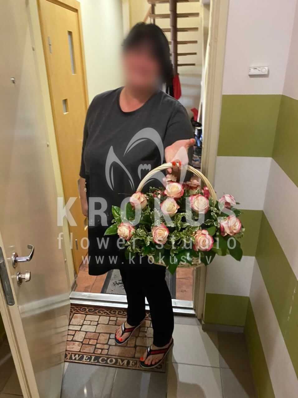 Deliver flowers to Rīga (bicolor roses)