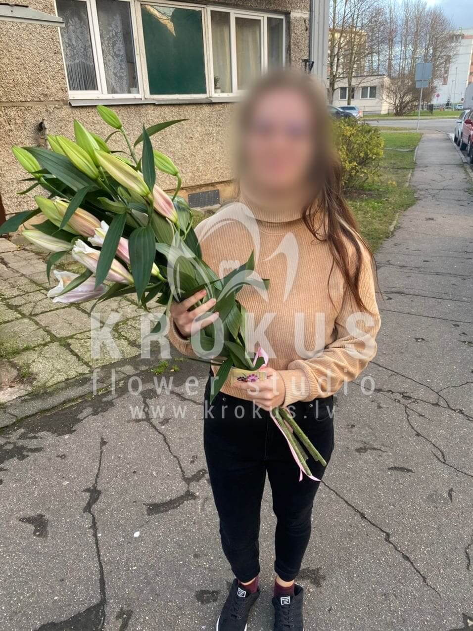 Deliver flowers to Rīga (lilies)