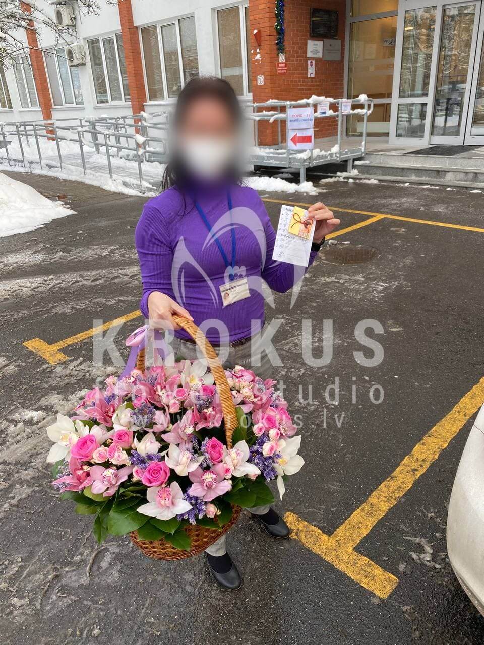 Ziedu piegāde Latvia Rīga (krūmrozesrozā rozesorhidejaswaxflowersalal (goltjēra)statice)