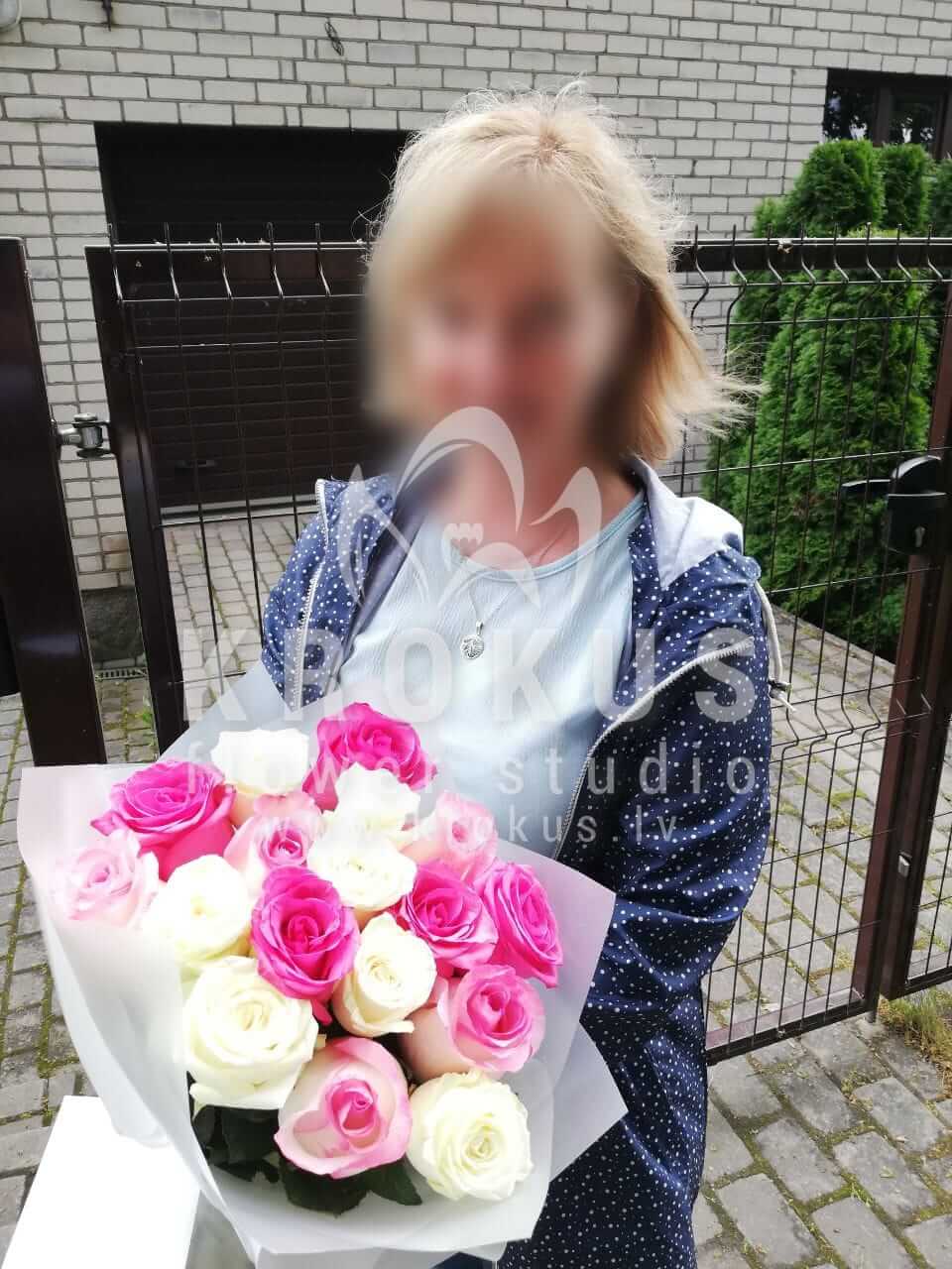 Deliver flowers to Ogre (pink roseswhite rosesorange rosesred rosesyellow roses)