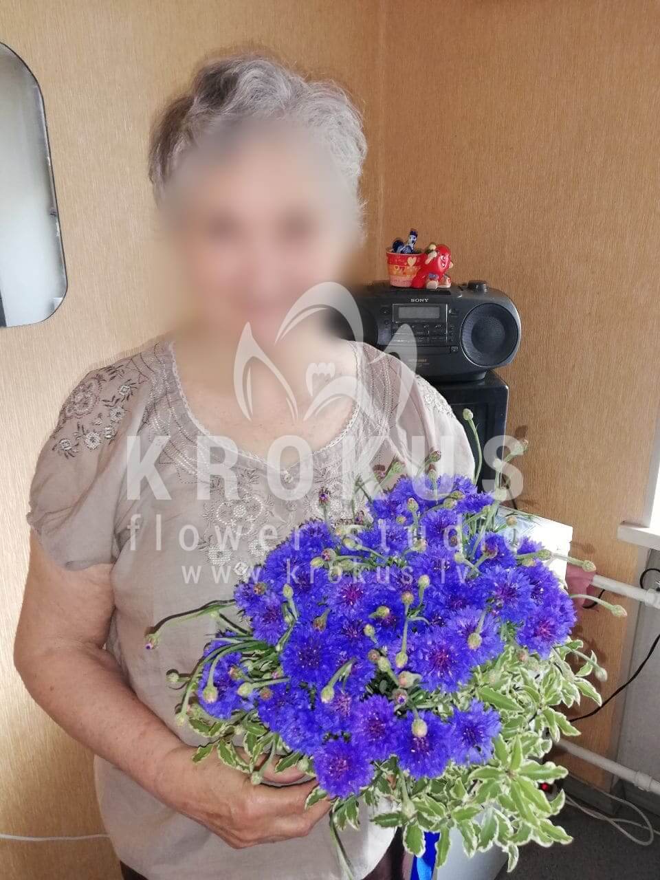 Deliver flowers to Rīga (meadow flowersblue cornflowercheesewood)