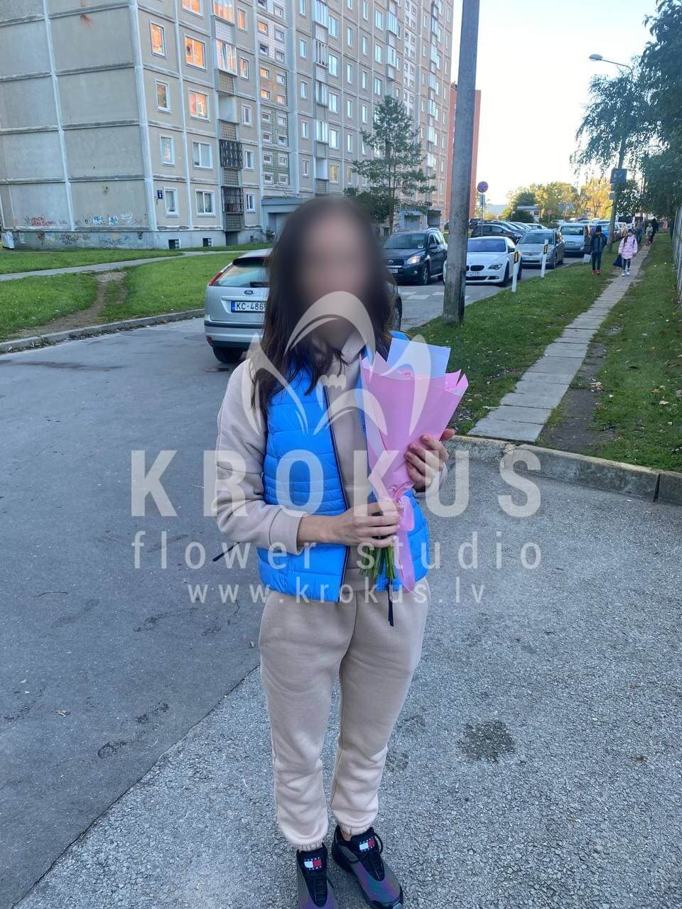 Deliver flowers to Rīga (pink roses)