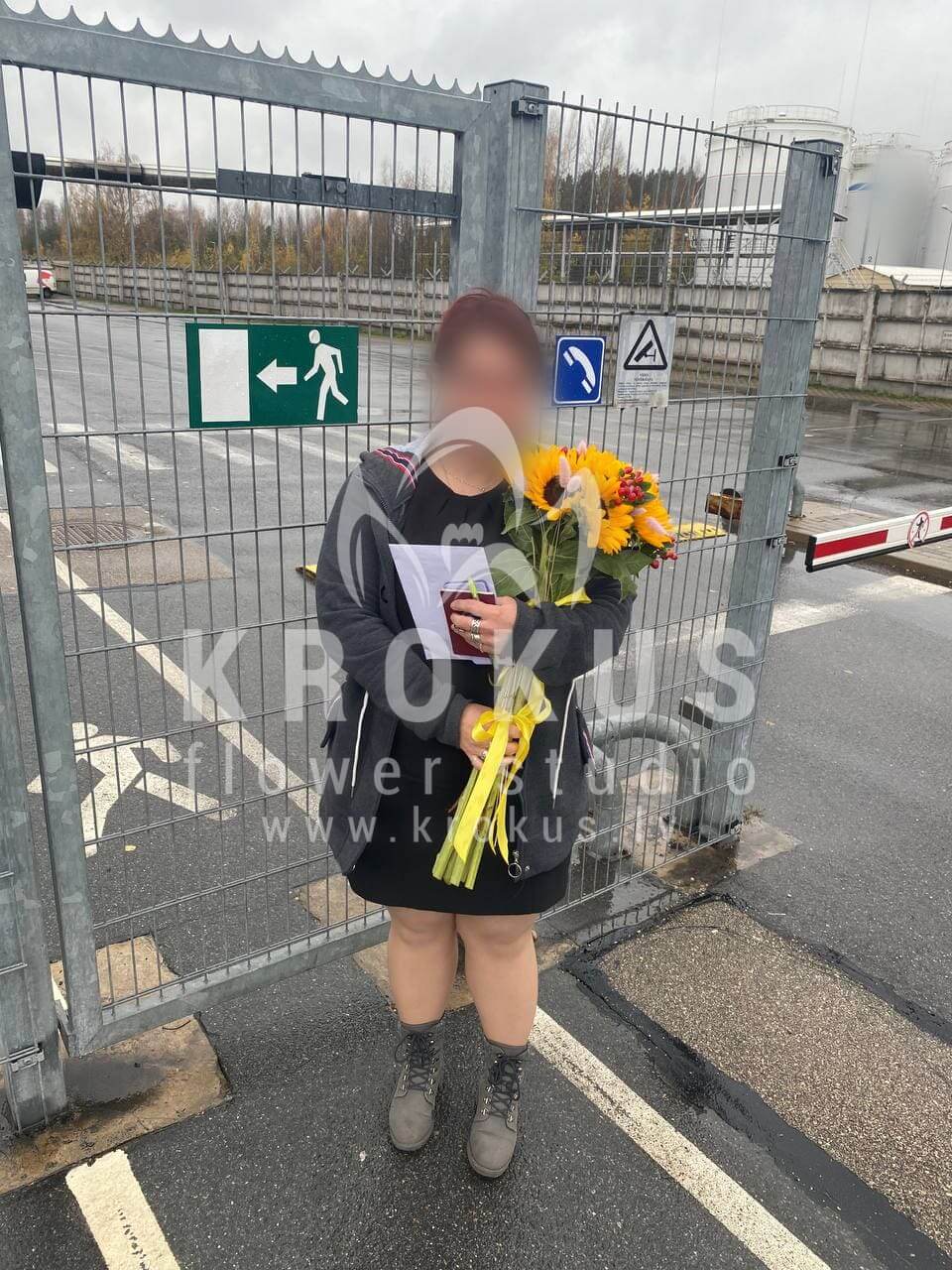Ziedu piegāde Latvia Rīga (saulespuķeshypericumveronika)