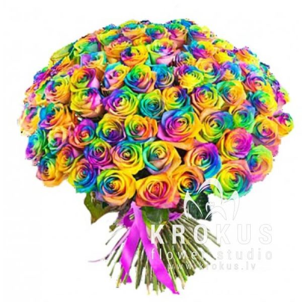 Радужные розы