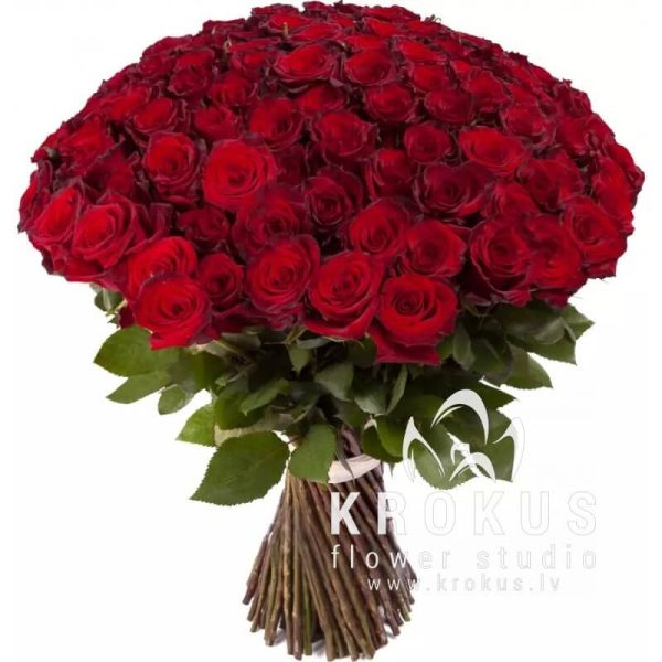 Red roses 70cm
