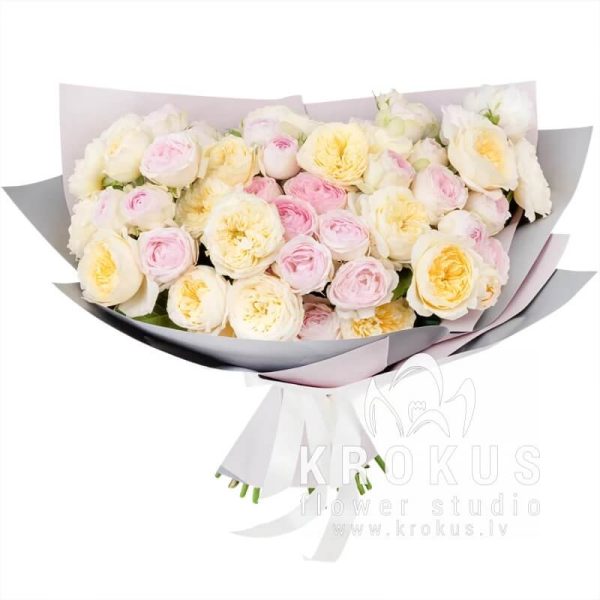 Duo peony rose bouquet