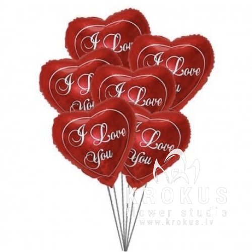 FOIL BALLOON HEART I LOVE YOU 5 pcs.