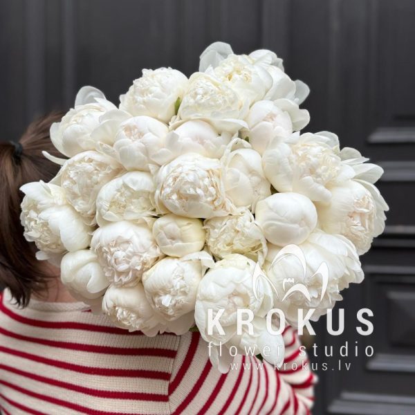 Bouquet of white peonies