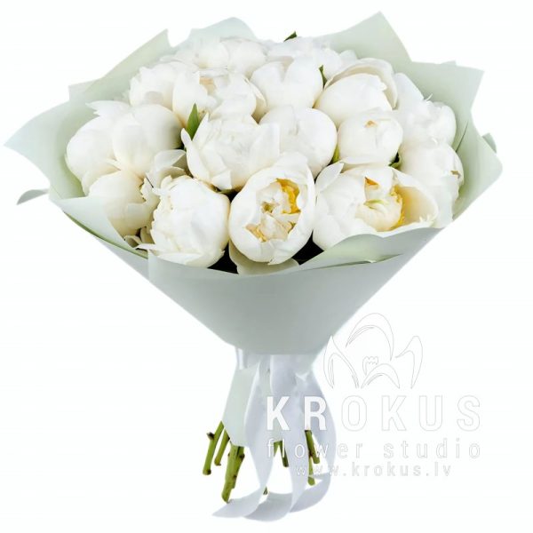 White peonies